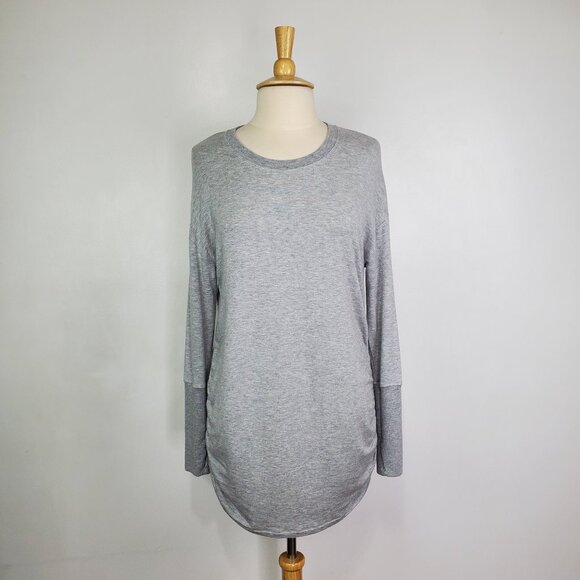 Athleta Drishti Modal Ruched Long Sleeve Sweatshirt Tunic Top Size M - Picture 1 of 16